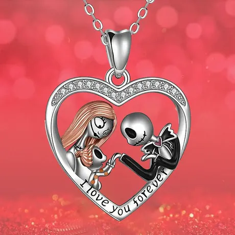 nk8_297_655605952472.jpg "Cute Family" Custom Heart Birthstone Engraved Necklace - 图片 1