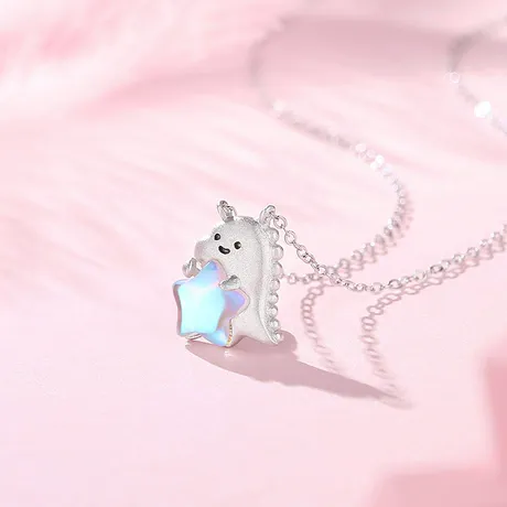 nk8_304_901062244822.jpg Hug Star Cute Dinosaur Moonstone Necklace - 图片 1