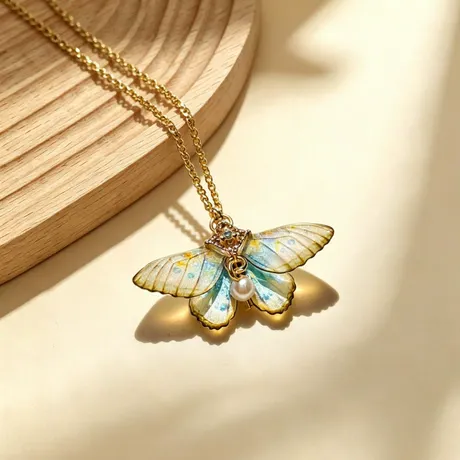 nk8_306_1054390726230.jpg "Fearless Heart" Ankh Colorful Saint Beetle Enamel Necklace - 图片 1